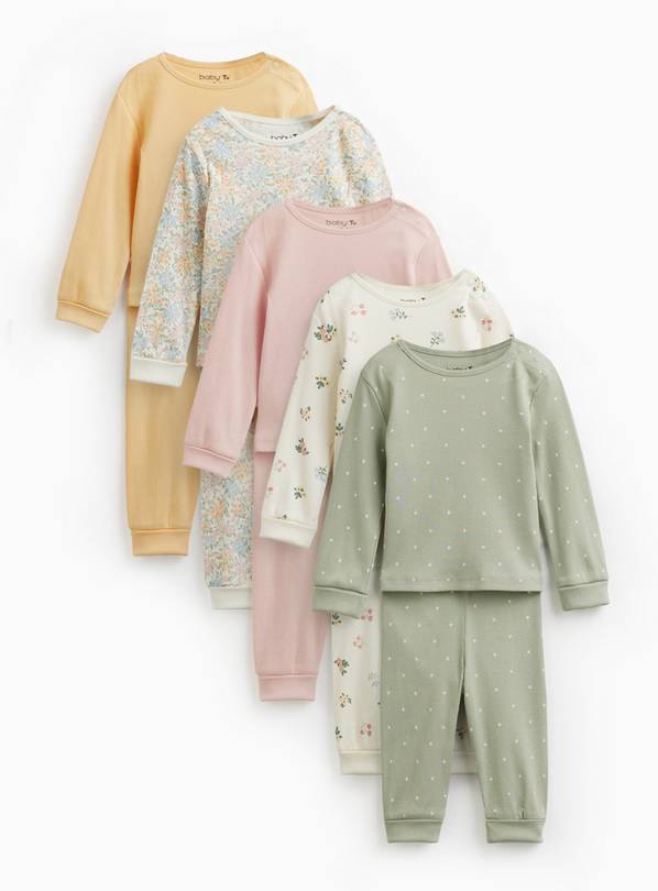 Floral Print Pyjama Set 5 Pack 18-24 months